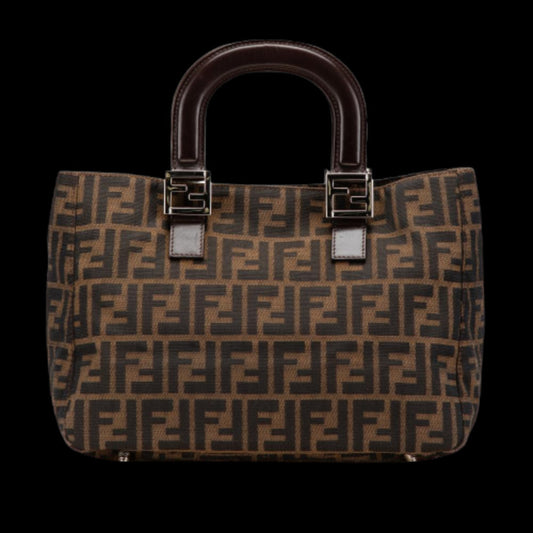 Brown Canvas Fendi Tote