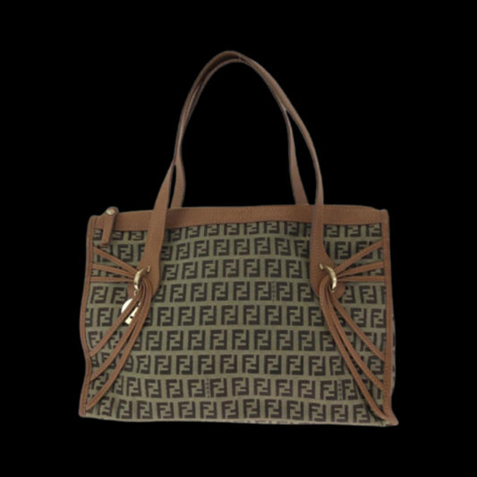 Brown Canvas Fendi Tote