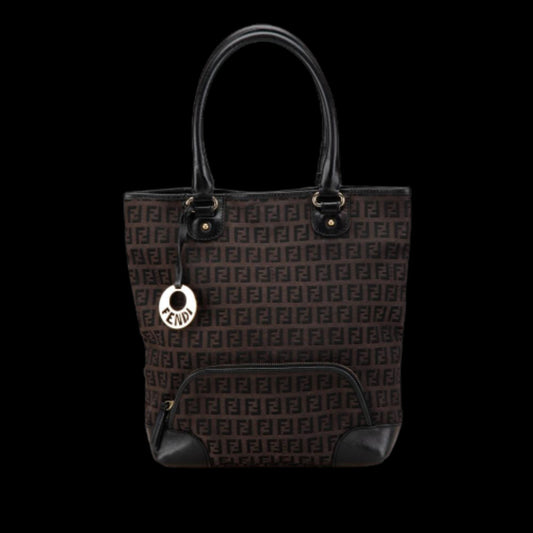 Brown Canvas Fendi Tote