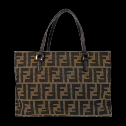 Brown Canvas Fendi Tote