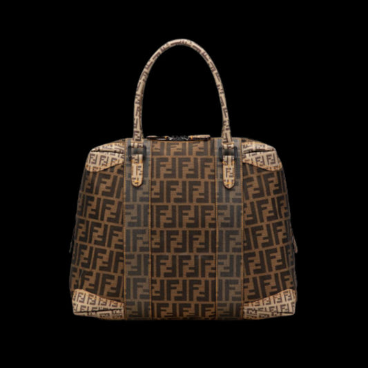 Brown Canvas Fendi Tote