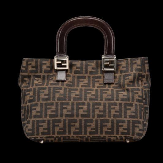 Brown Canvas Fendi Tote