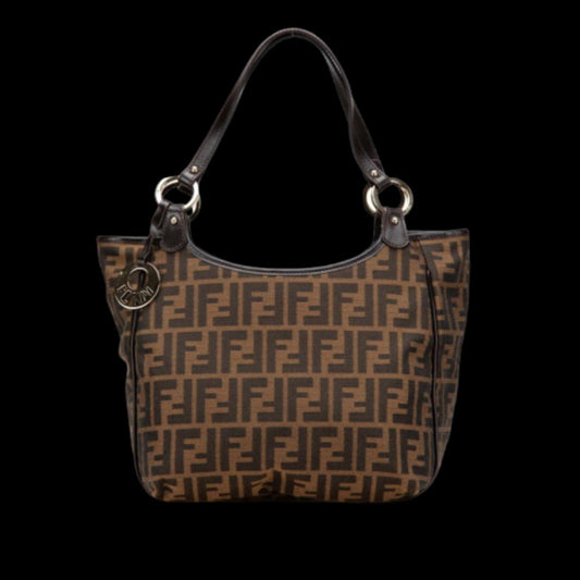 Brown Canvas Fendi Tote