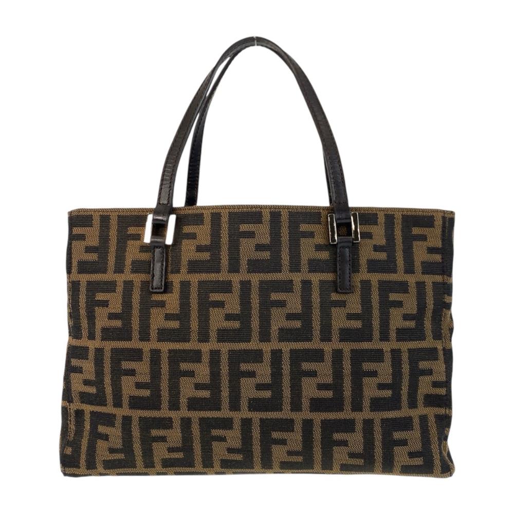 Brown Canvas Fendi Tote