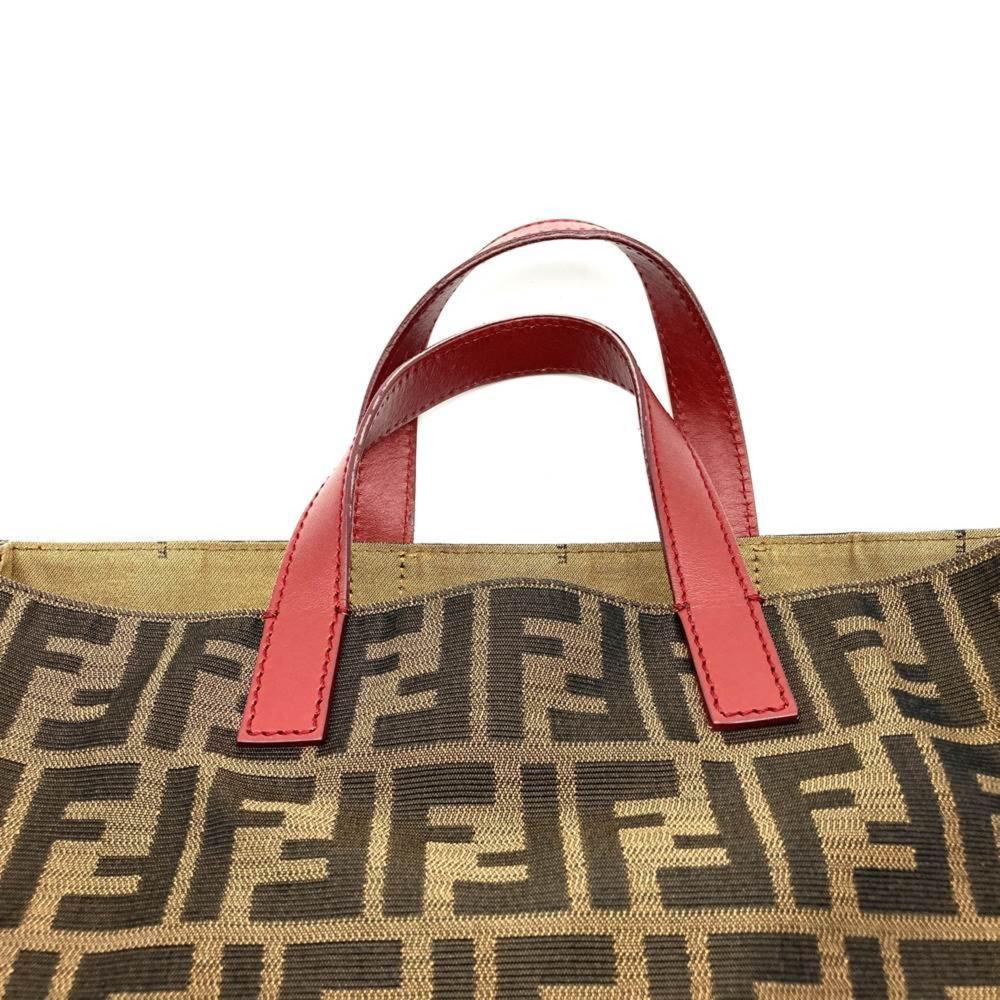 Brown Canvas Fendi Tote