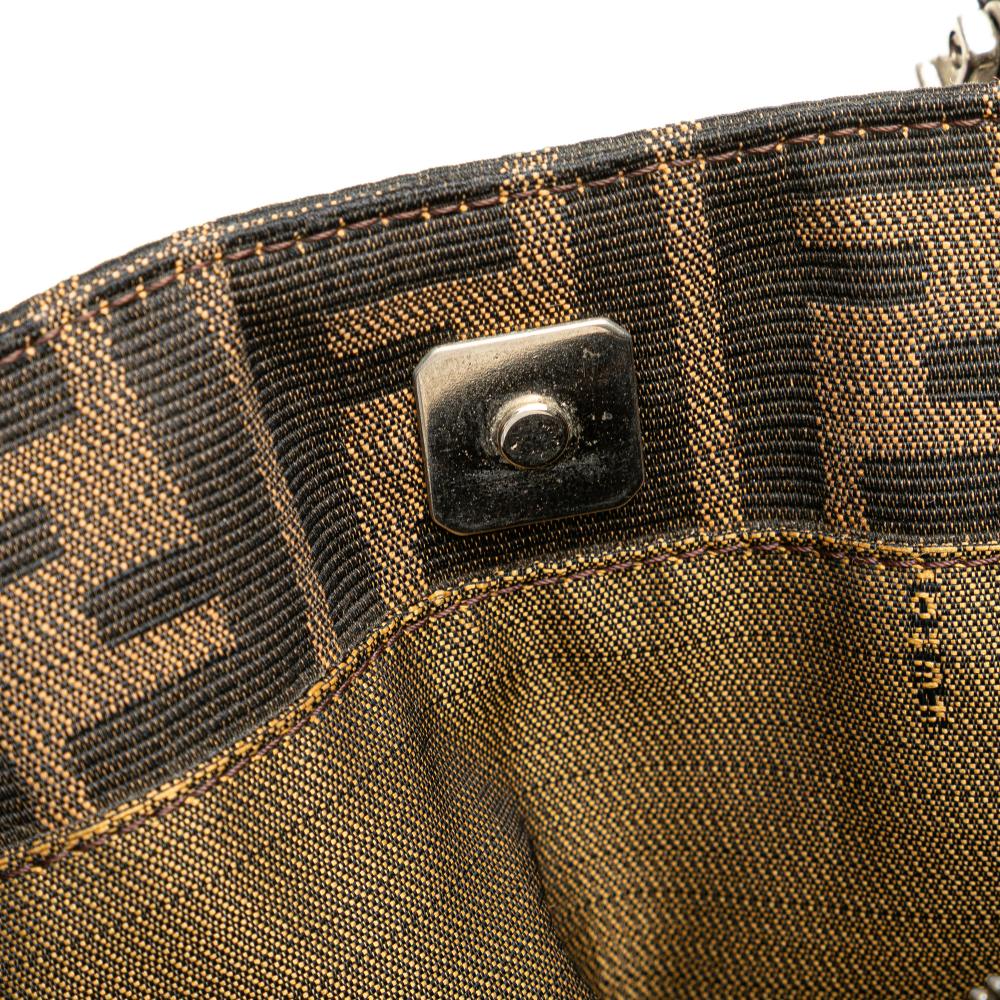 Brown Canvas Fendi Tote