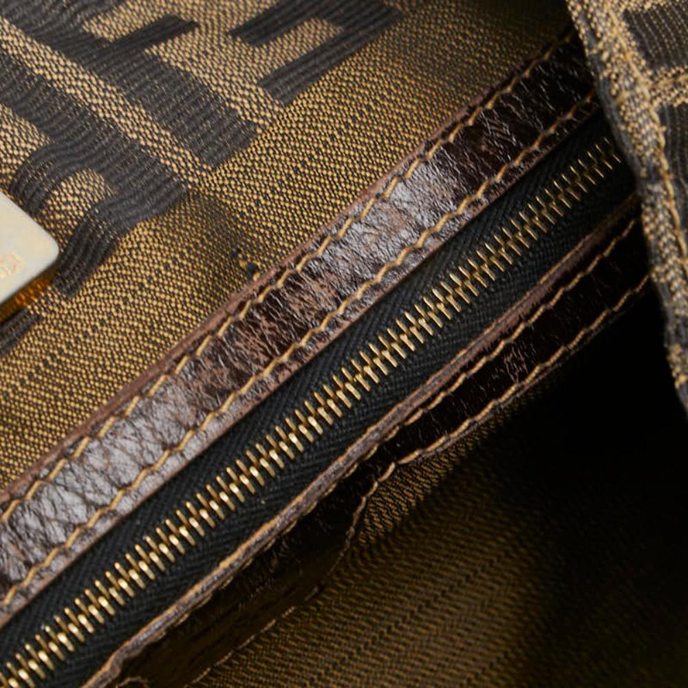 Brown Canvas Fendi Tote
