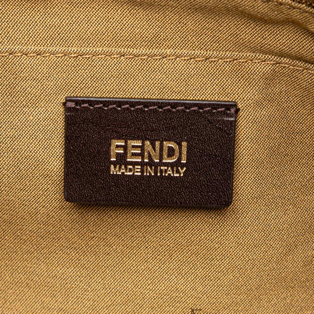 Brown Canvas Fendi Tote