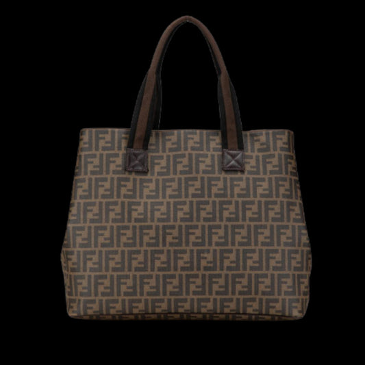 Brown Fabric Fendi Tote