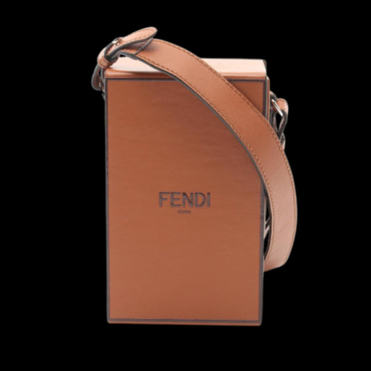 Brown Leather Fendi Crossbody Bag
