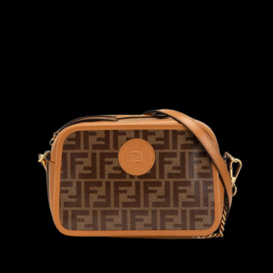 Brown Leather Fendi Crossbody Bag