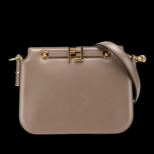 Brown Leather Fendi Shoulder Bag