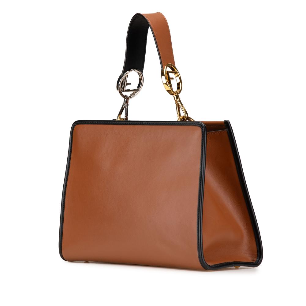 Brown Leather Fendi Shoulder Bag