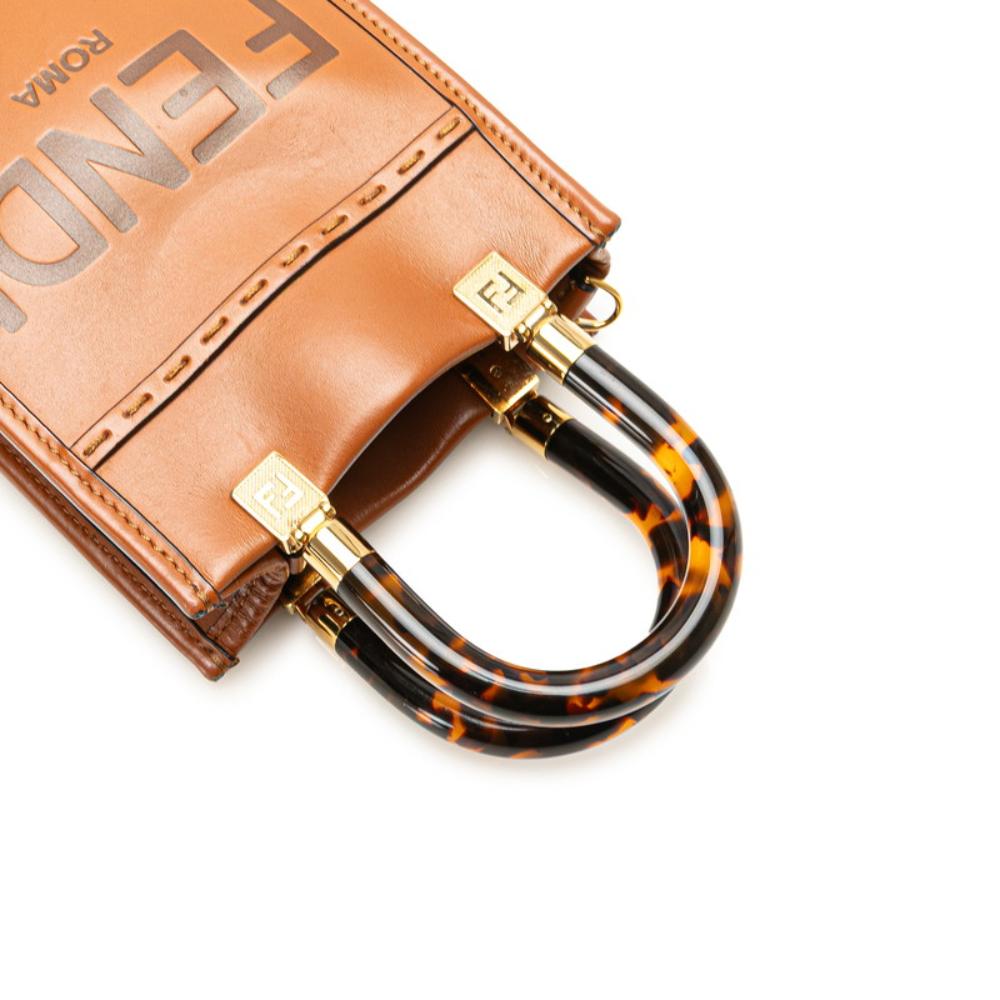 Brown Leather Fendi Tote