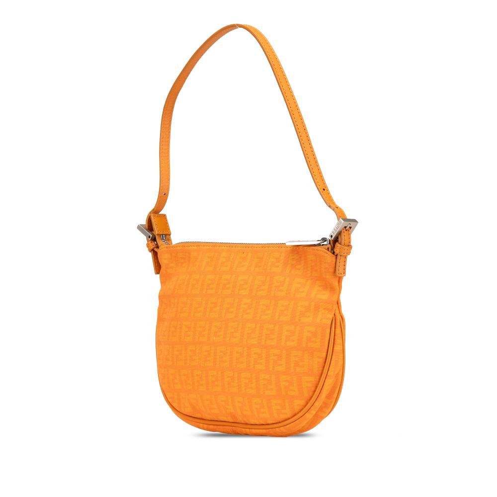 Orange Canvas Fendi Shoulder Bag