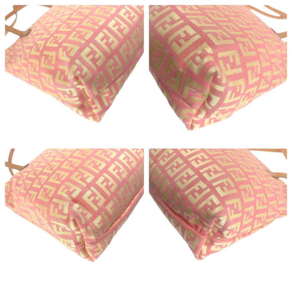 Pink Canvas Fendi Shoulder Bag