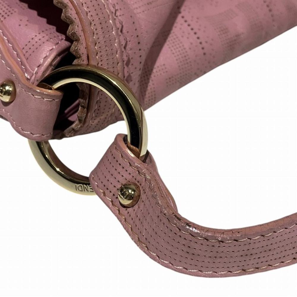 Pink Canvas Fendi Shoulder Bag
