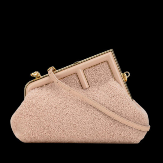 Pink Fur Fendi Crossbody Bag