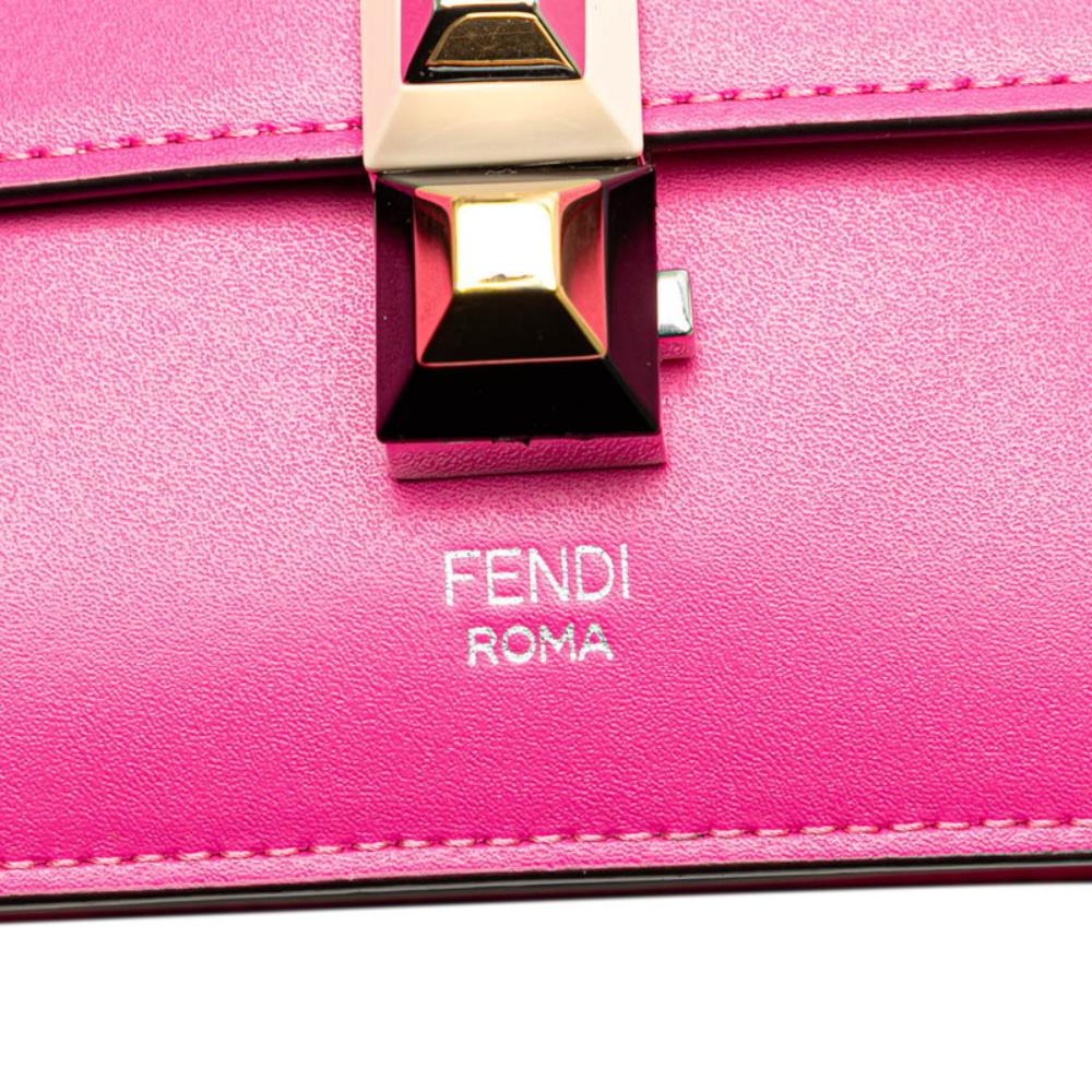Pink Leather Fendi Shoulder Bag