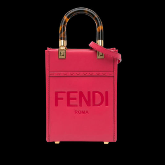 Pink Leather Fendi Tote