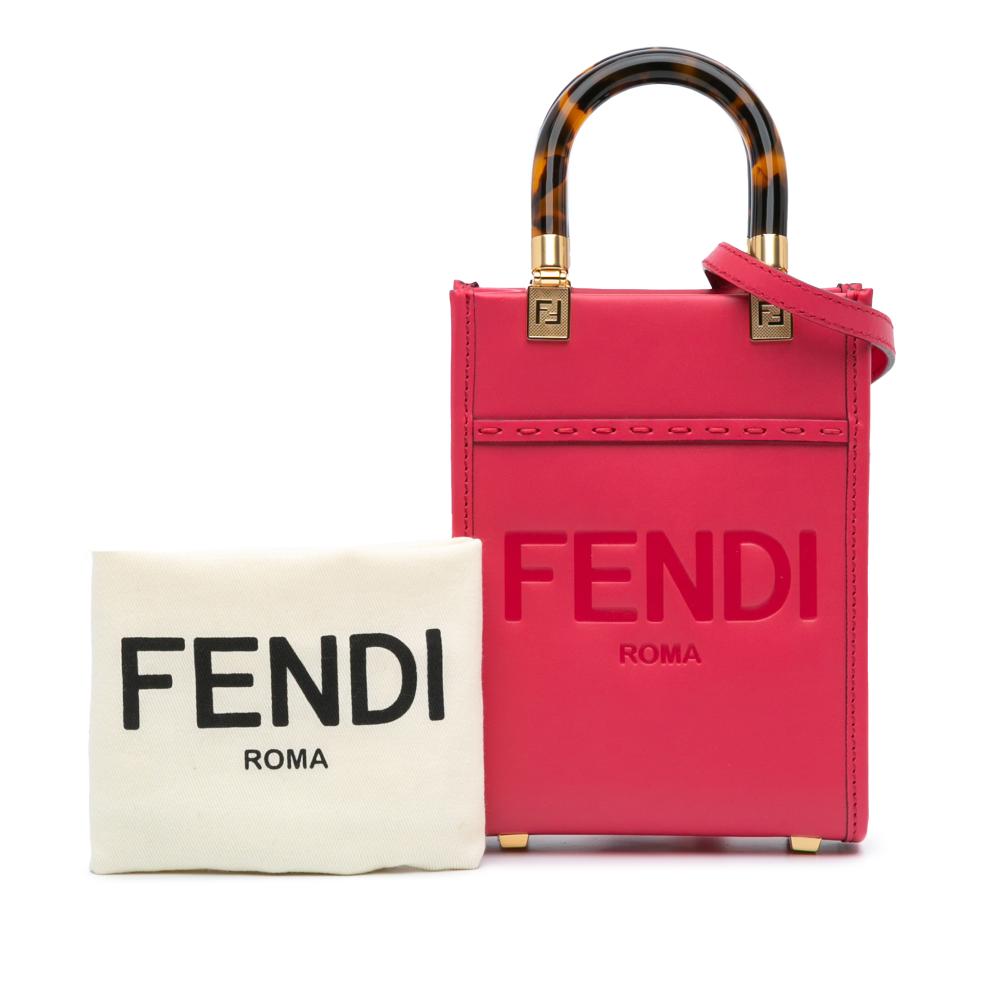 Pink Leather Fendi Tote
