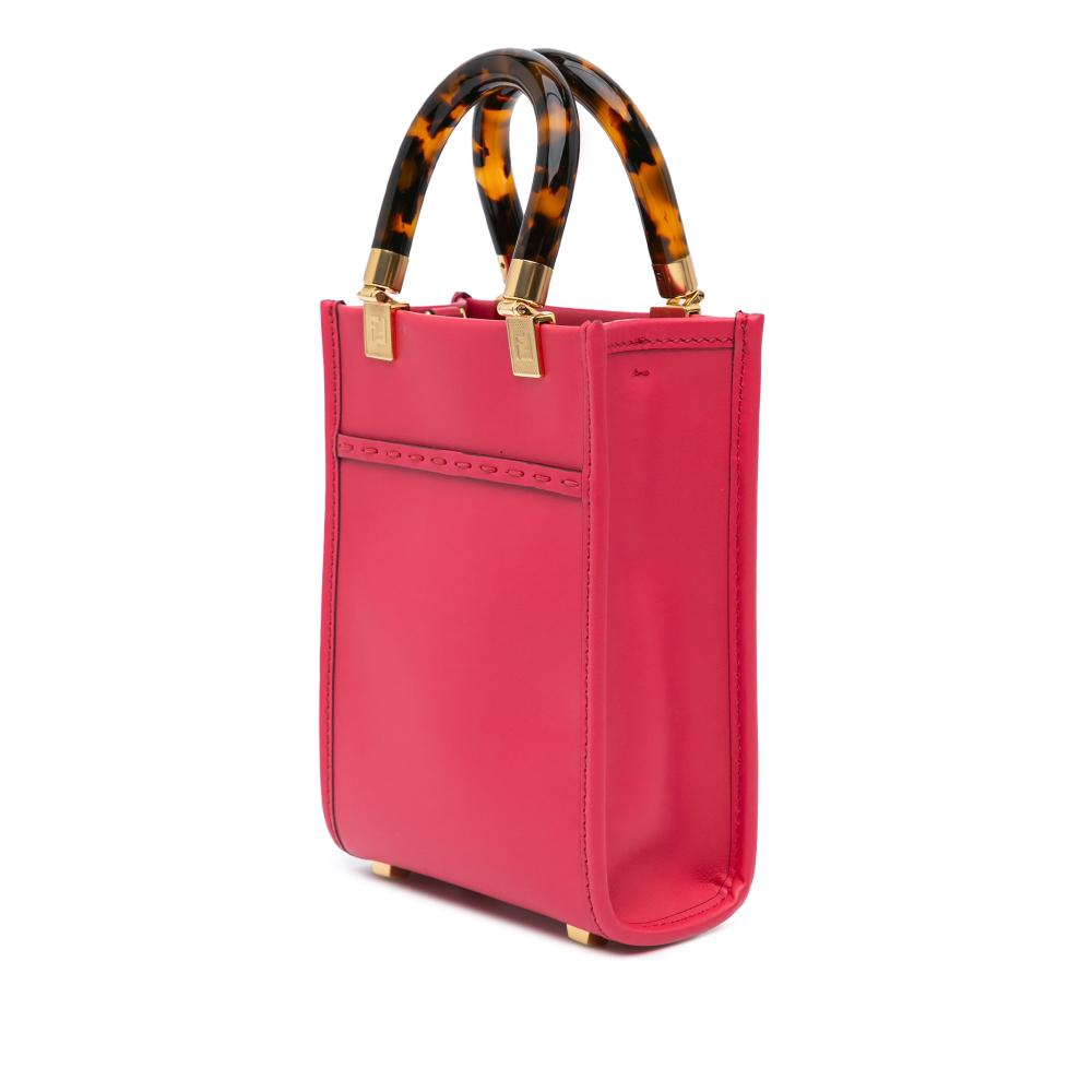 Pink Leather Fendi Tote