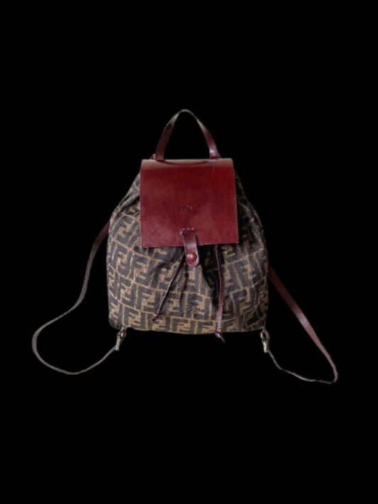 Red Canvas Fendi Backpack