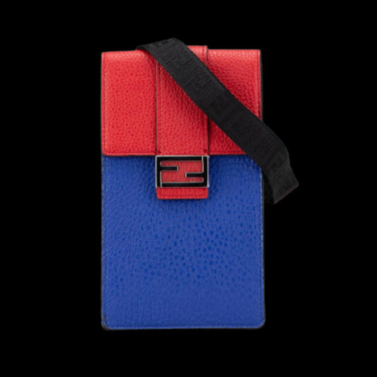 Red Leather Fendi Crossbody Bag