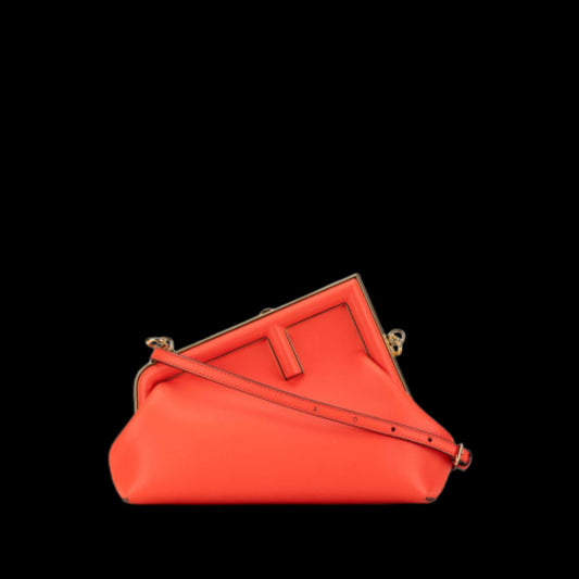 Red Leather Fendi Crossbody Bag
