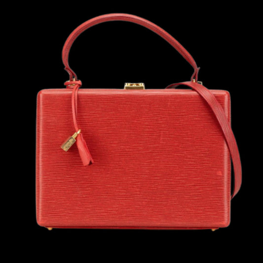 Red Leather Fendi Shoulder Bag