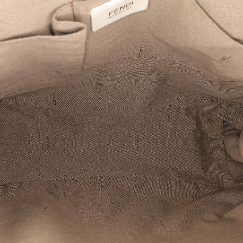 White Fabric Fendi Tote