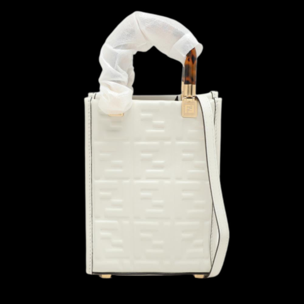 White Leather Fendi Tote