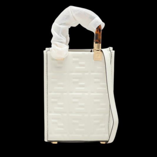 White Leather Fendi Tote