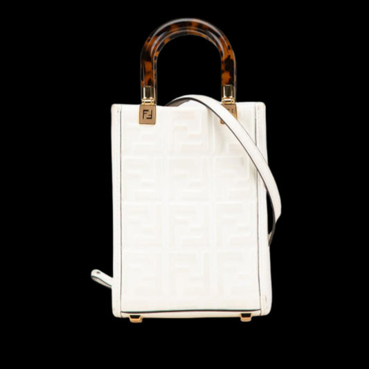 White Leather Fendi Tote