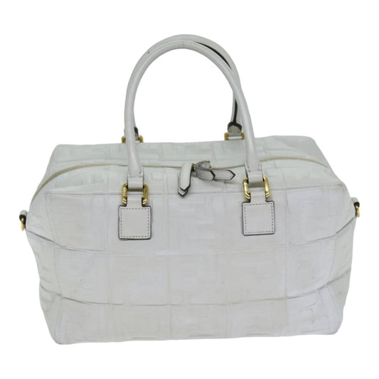 White Leather Fendi Handbag