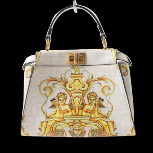 White Leather Fendi Peekaboo