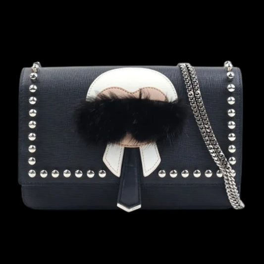 White Leather Fendi Shoulder Bag