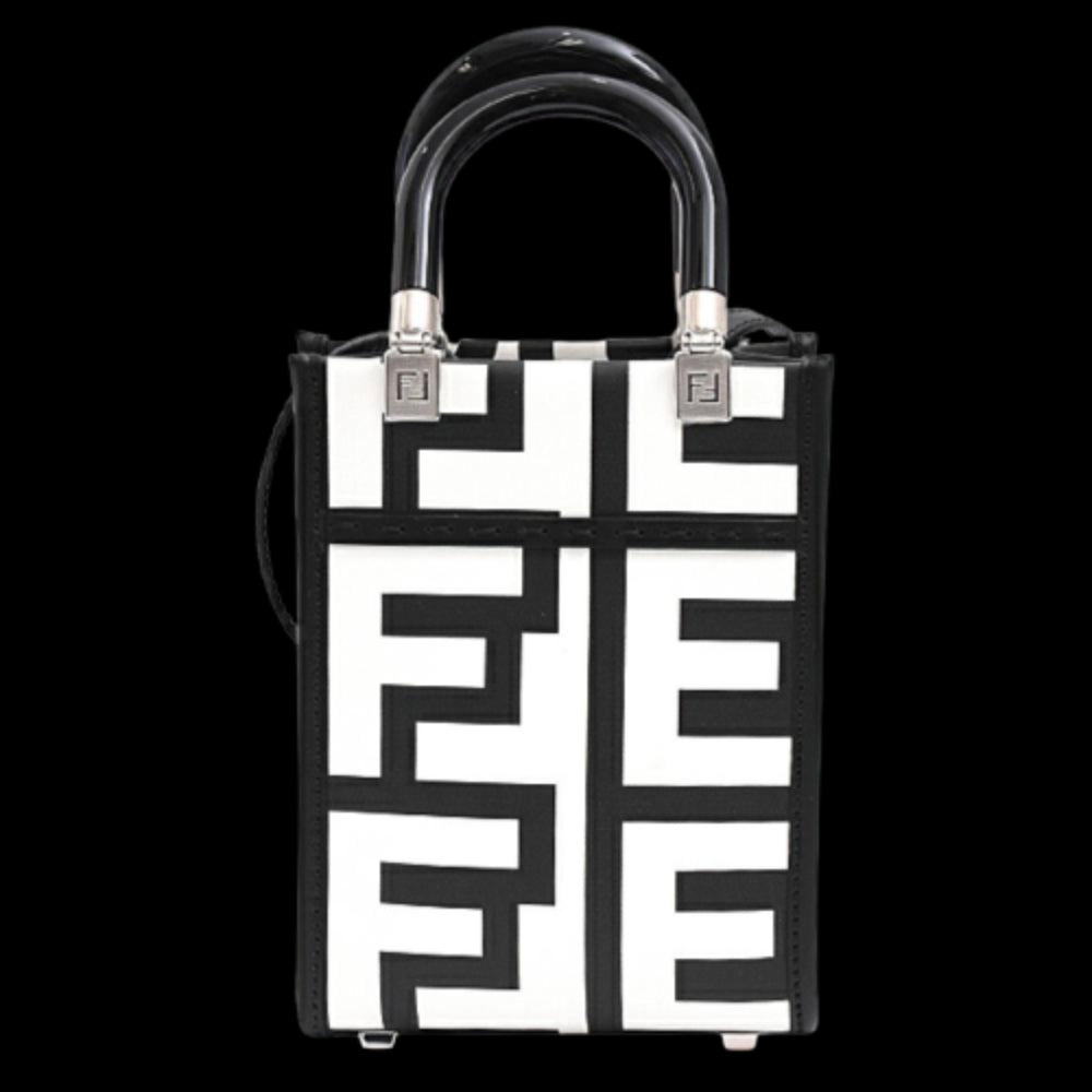 White Leather Fendi Shopper