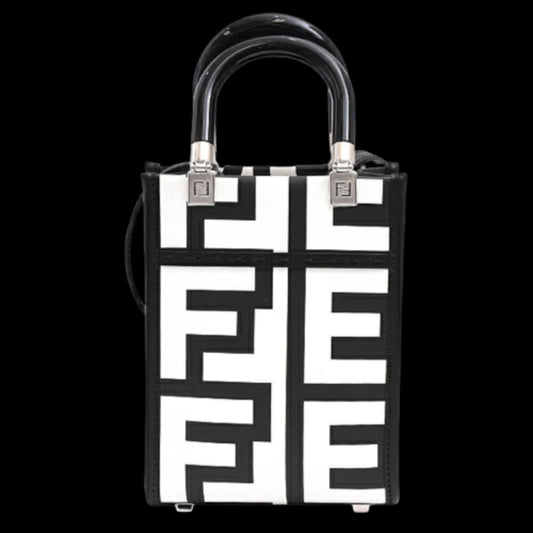 White Leather Fendi Shopper