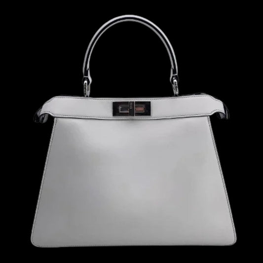 White Leather Fendi Peekaboo