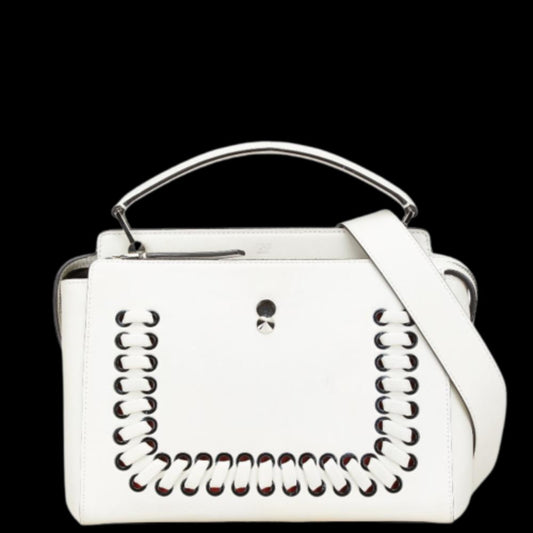White Leather Fendi Shoulder Bag