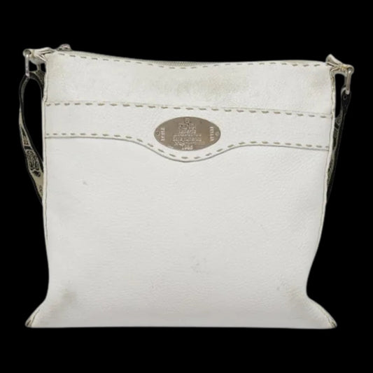 White Leather Fendi Shoulder Bag