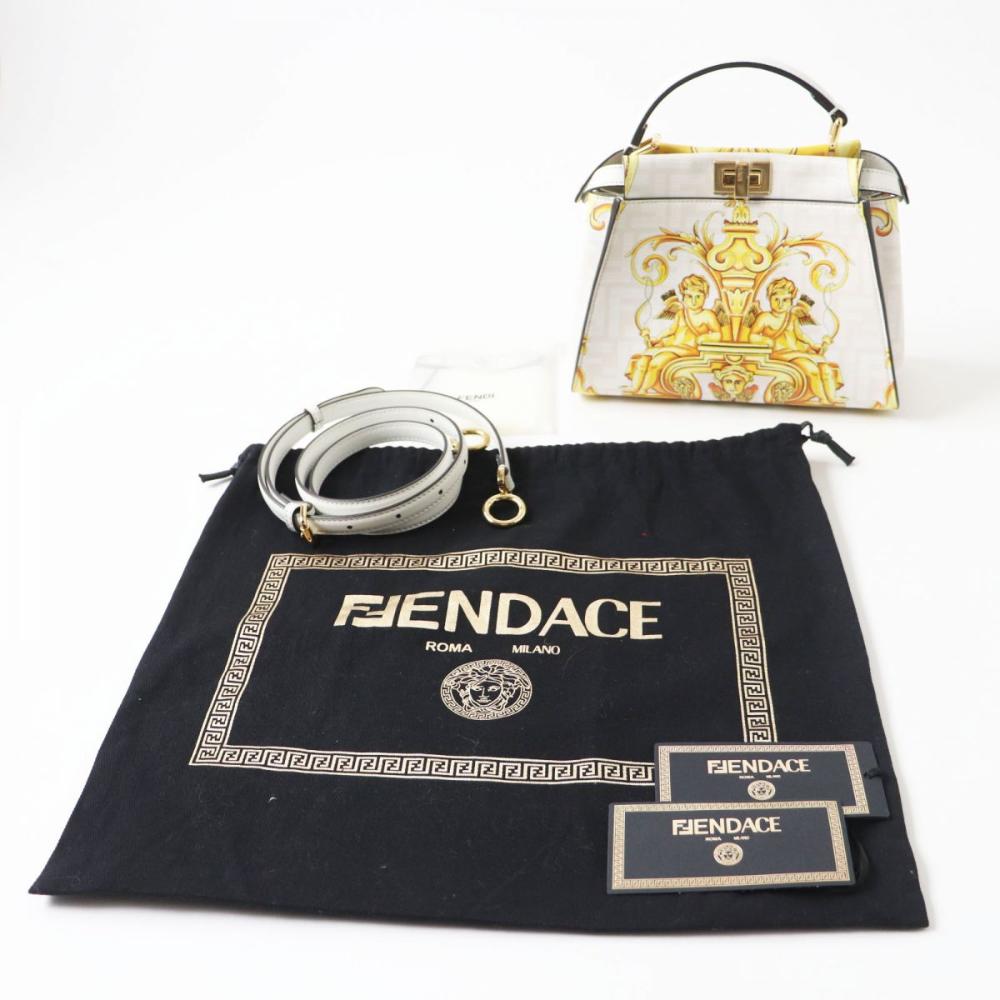 White Leather Fendi Peekaboo