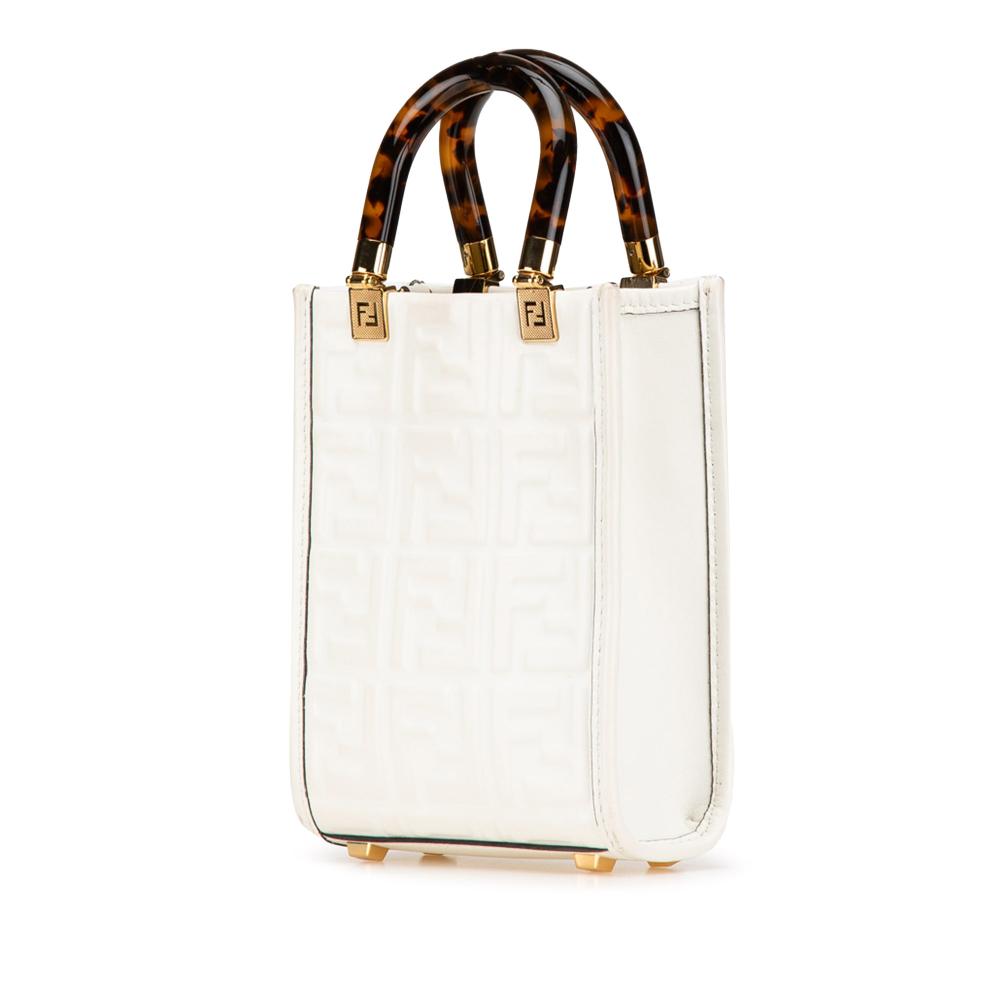 White Leather Fendi Tote