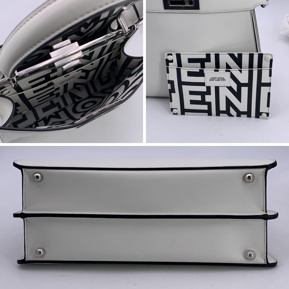 White Leather Fendi Peekaboo