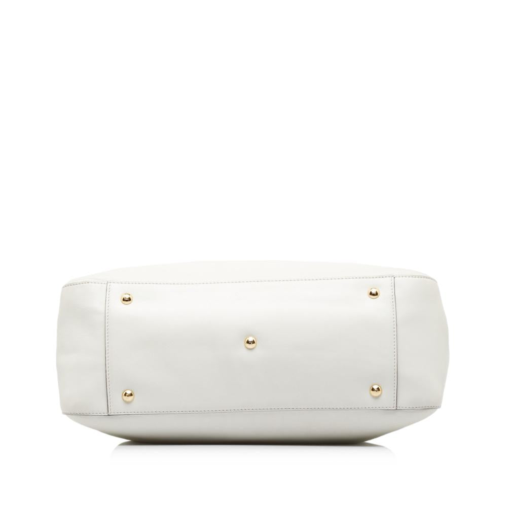White Leather Fendi Tote