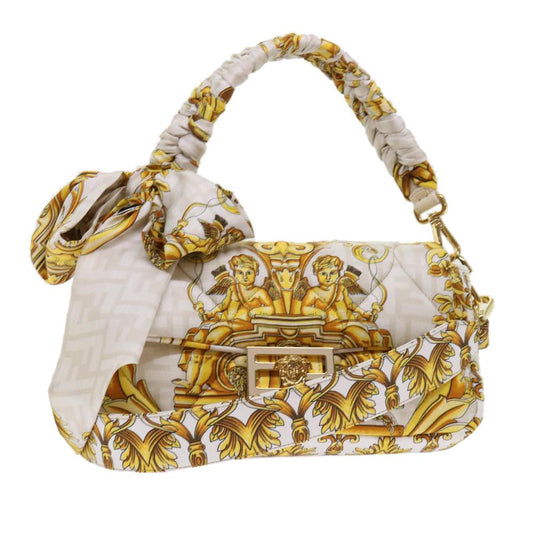 White Polyester Fendi Baguette