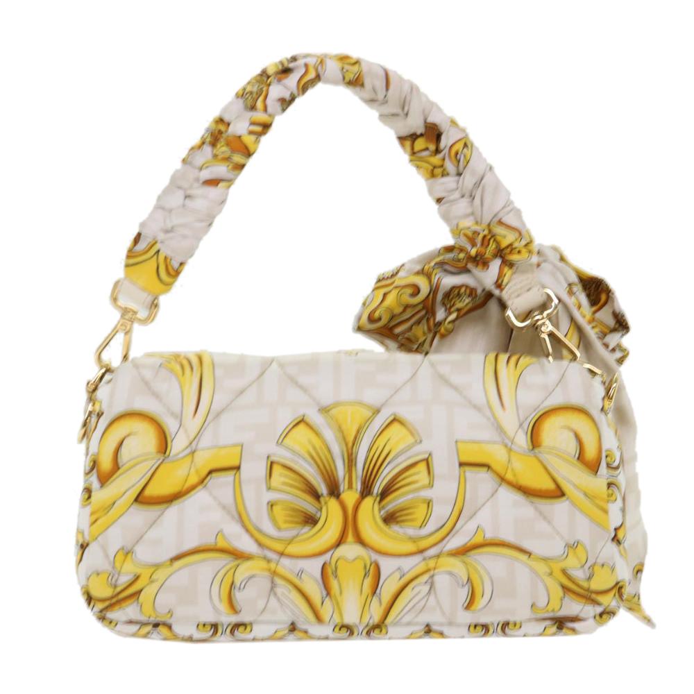White Polyester Fendi Baguette