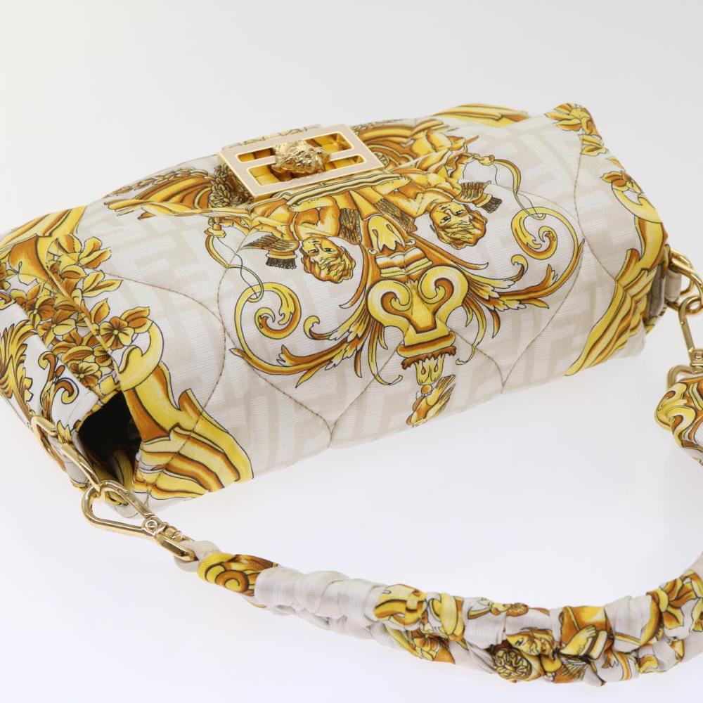 White Polyester Fendi Baguette