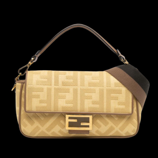 Yellow Canvas Fendi Baguette